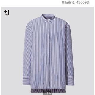 ユニクロ(UNIQLO)の＋J スピーマコットンスタンドカラーストライプシャツ(シャツ/ブラウス(長袖/七分))