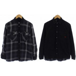 DIESEL D-WEAR-C リバーシブル　デニムシャツ　チェック　ストリート