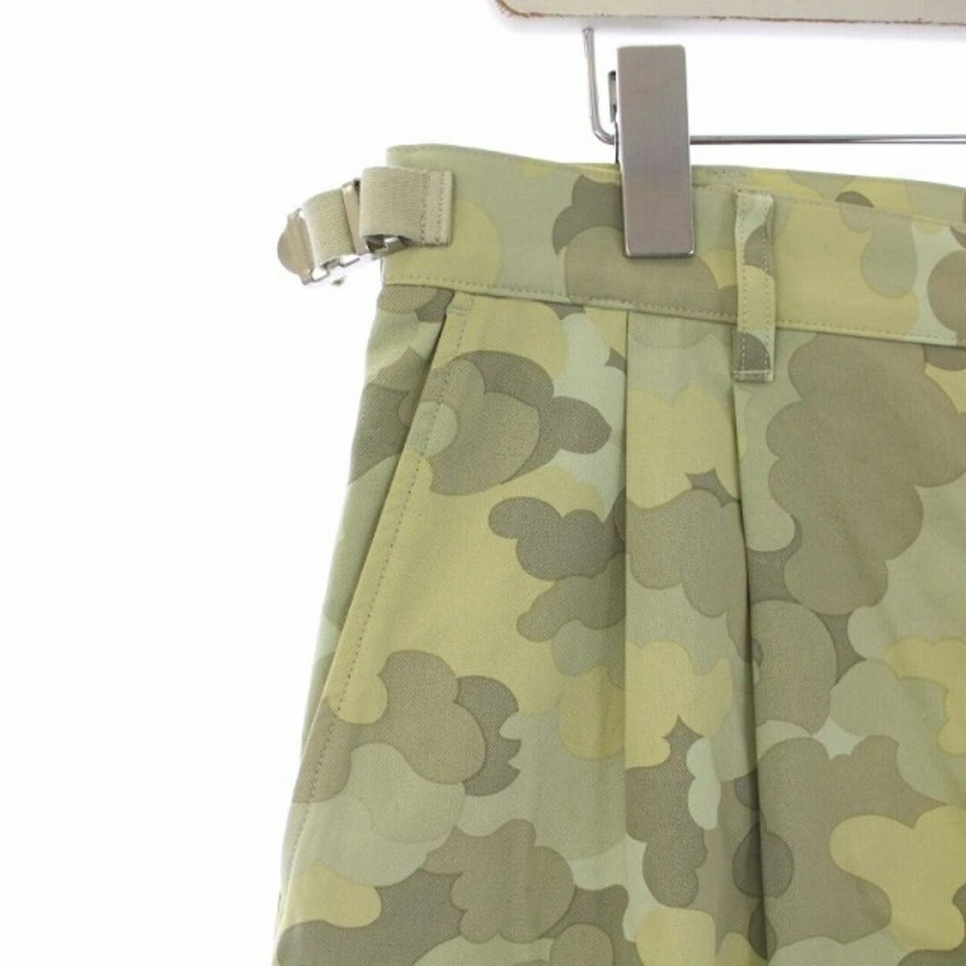 AURALEE FINX CAMO TWILL GABARDINE SHORTS-