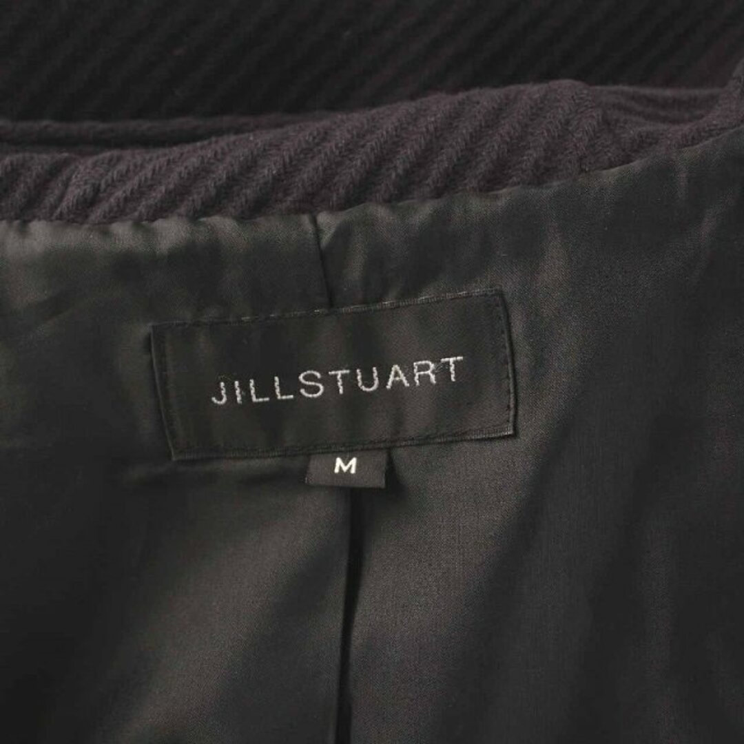 JILLSTUART(ジルスチュアート)のジルスチュアート ウールコート フード付き ジップアップ アウター M 紺 レディースのジャケット/アウター(その他)の商品写真
