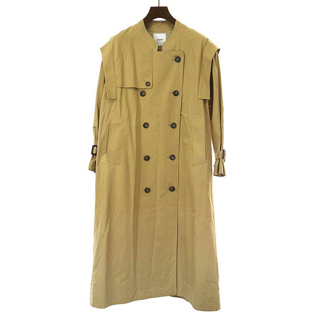 CLANE クラネ 22SS 2WAY SQUARE SLEEVE TRENCH COAT トレンチコート ベージュ 1