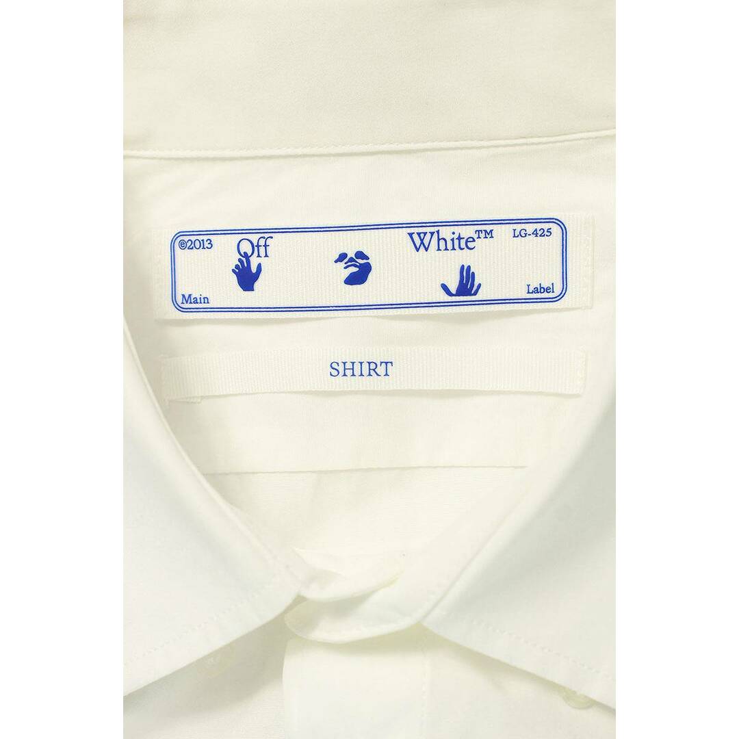 オフホワイト  OMGA152S21FAB001 ロゴ刺繍長袖シャツ メンズ S
