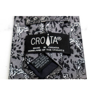 クロアタ ブランド ネクタイ ストライプ柄 高級 クロアチア製 シルク メンズ ネイビー CROATA 最高級 世界に32本の至宝