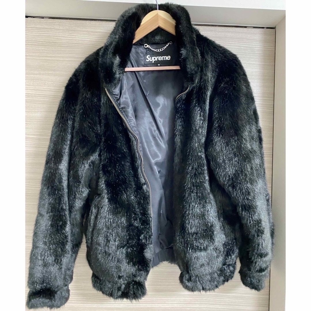【美品】supreme faux fur bomber jacket
