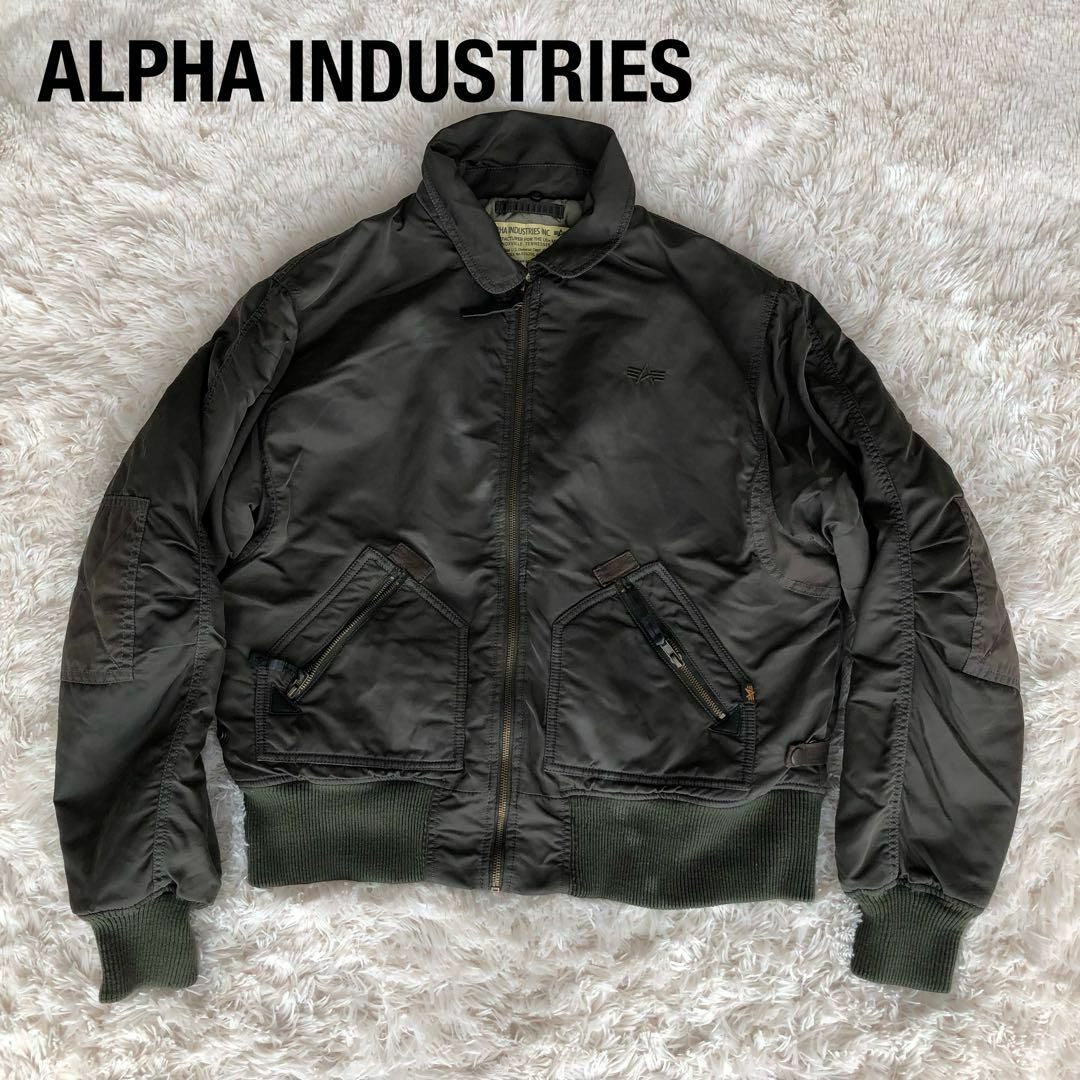 ALPHA INDUSTRIES襟ボアフライトジャケットアルファインダストリーズ