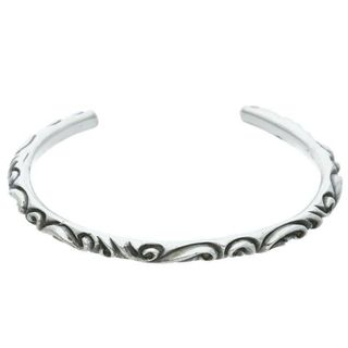 クロムハーツ(Chrome Hearts)のクロムハーツ  BANGLE SCROLL/スクロールバンド シルバーブレスレット メンズ(ブレスレット)