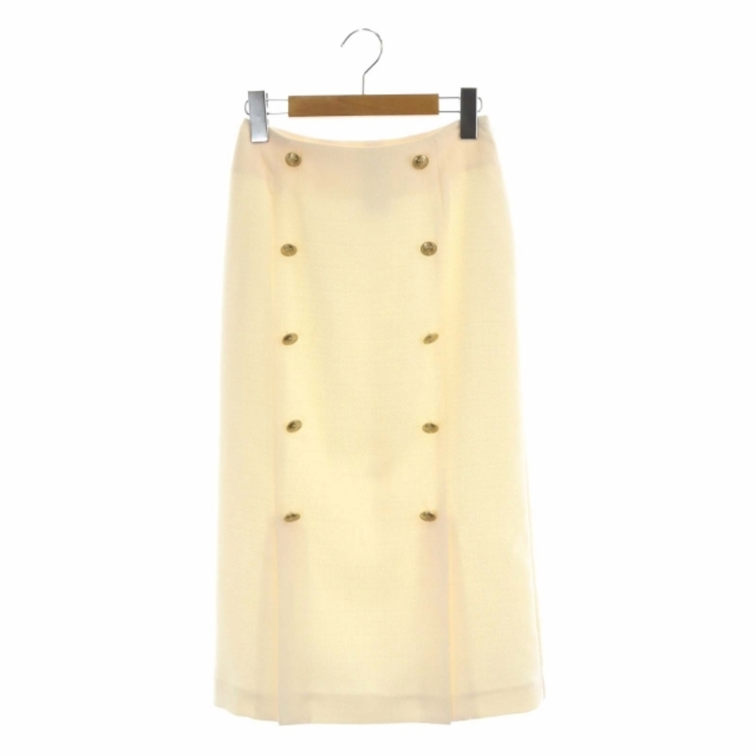 VICKY(ビッキー)のビッキー ツイードボタン使いタイトスカート ミモレ ロング 0 アイボリー レディースのスカート(ロングスカート)の商品写真