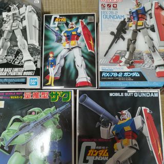 バンダイ(BANDAI)の旧キット　1/144　1/100　EG ガンダム　ザク ペインティングモデル(模型/プラモデル)