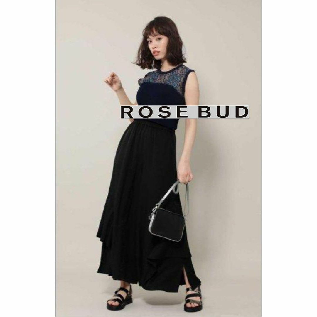 ROSE BUD - 美品☆ROSE BUD フレアスリットパンツ F ローズバッド