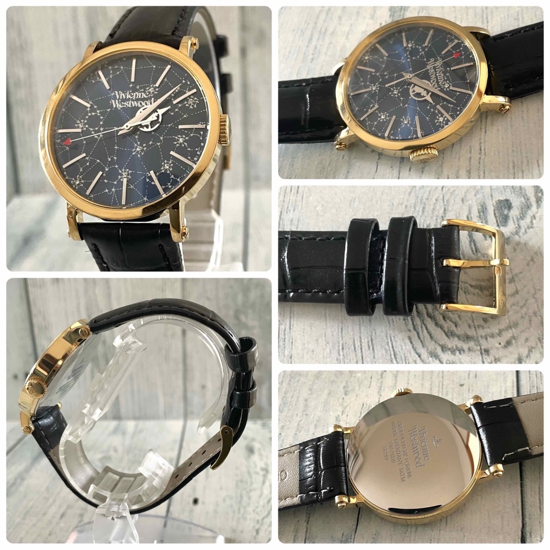 Vivienne Westwood(ヴィヴィアンウエストウッド)の【電池交換済】vivienne ヴィヴィアン  腕時計 オーブハンド ネイビー レディースのファッション小物(腕時計)の商品写真