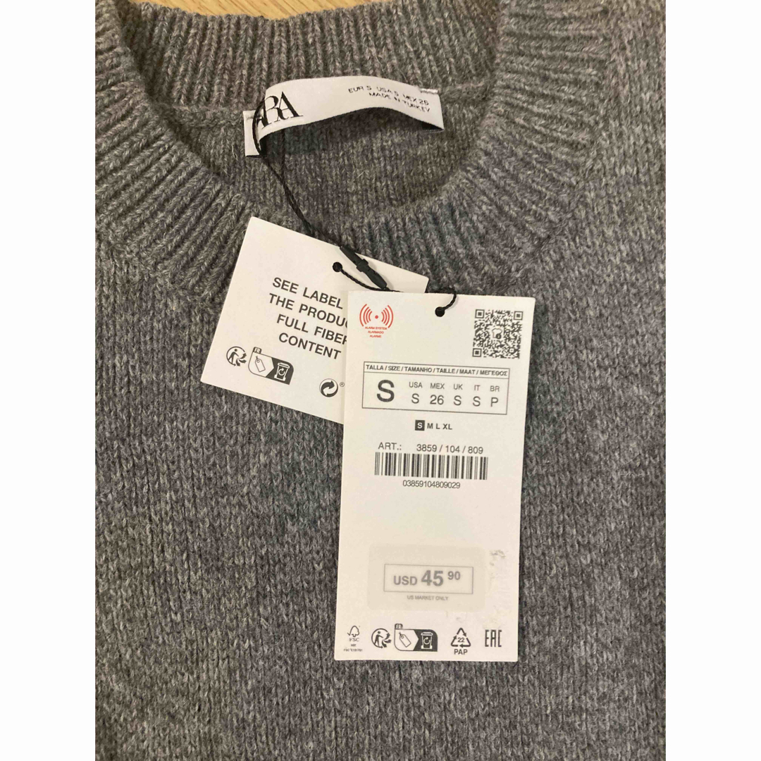 ZARA - タグ付き ZARA ウールブレンド ニットベスト カットアウトの