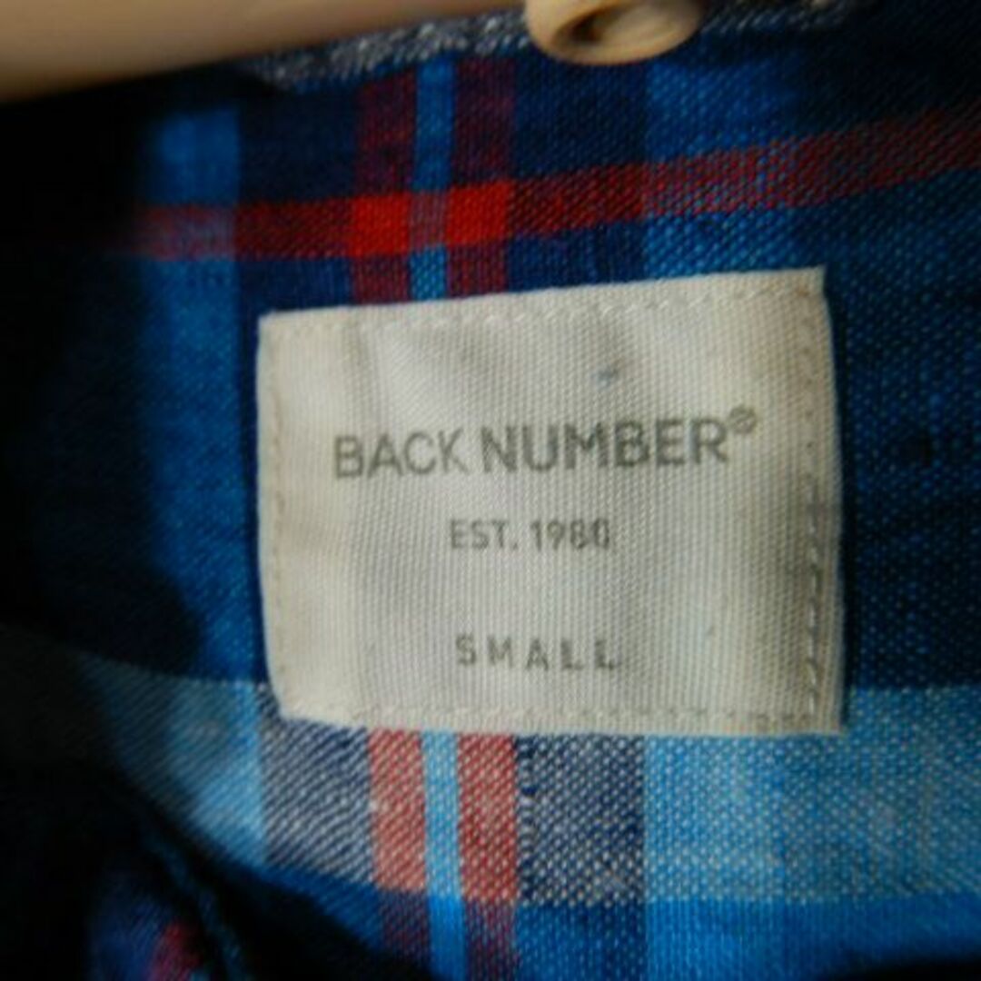 BACK NUMBER(バックナンバー)のo7036　バック　ナンバー　７分袖　リネン　チェック　デザイン　シャツ メンズのトップス(シャツ)の商品写真