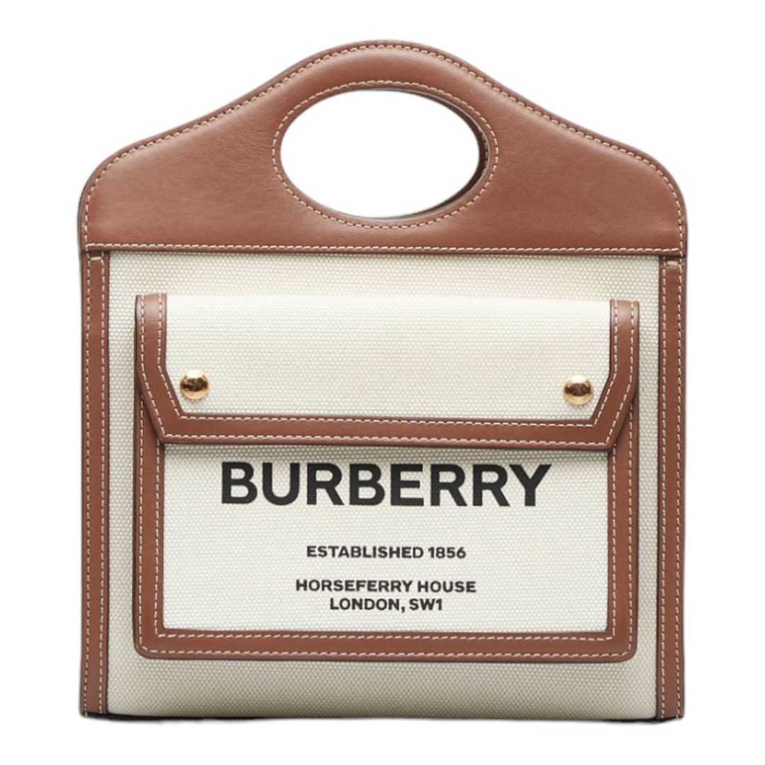 BURBERRY - バーバリー ミニ ツートン ポケットバッグ ハンドバッグ