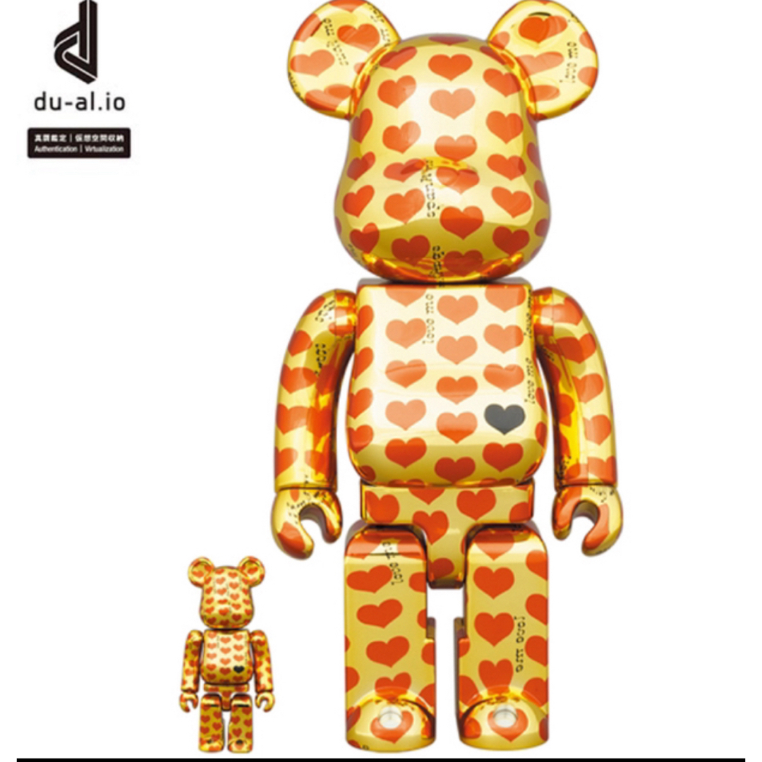 BE@RBRICK Gold Heart 100％ & 400％