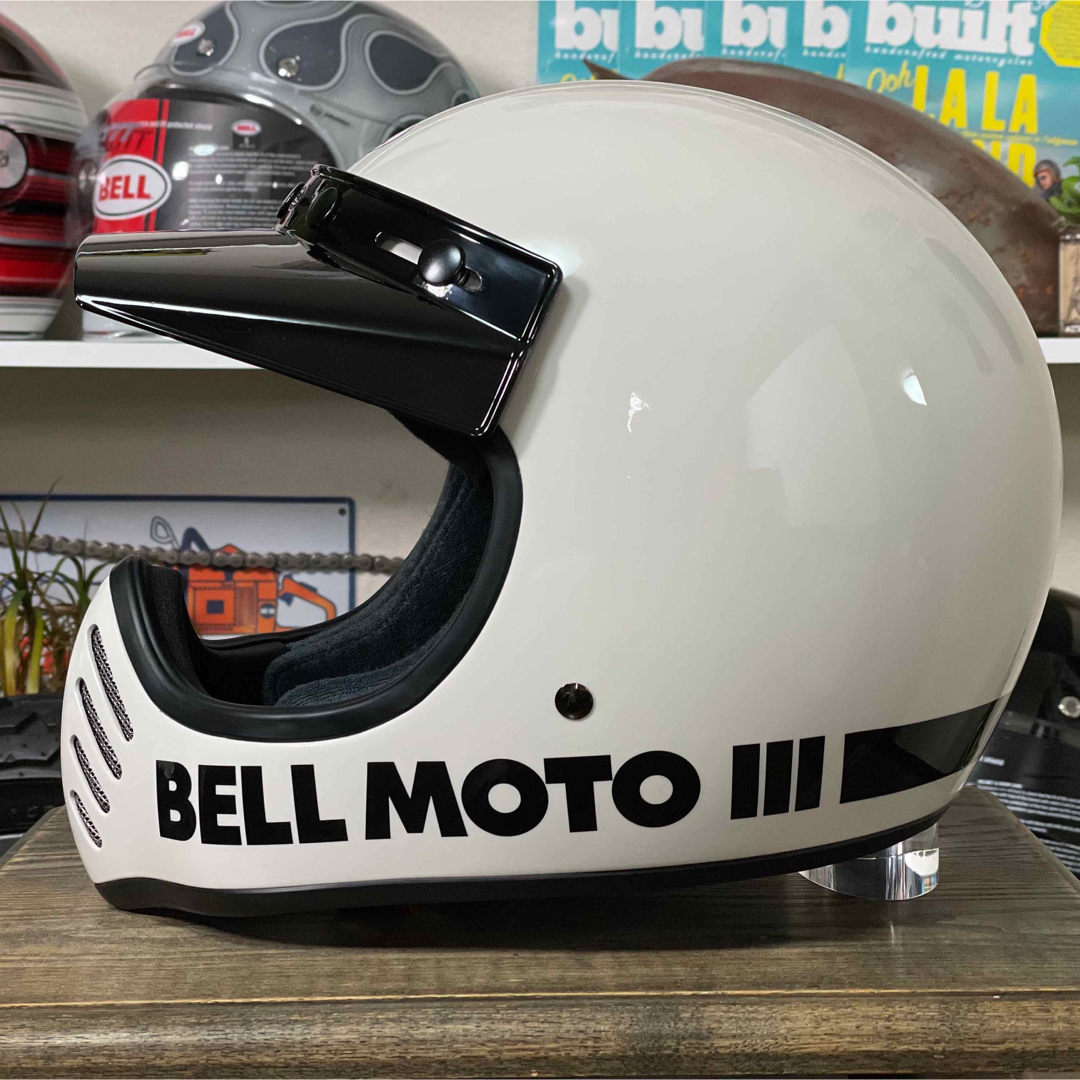 新品☆US BELL moto-3 ベル モト3 復刻版 グロスホワイト/M