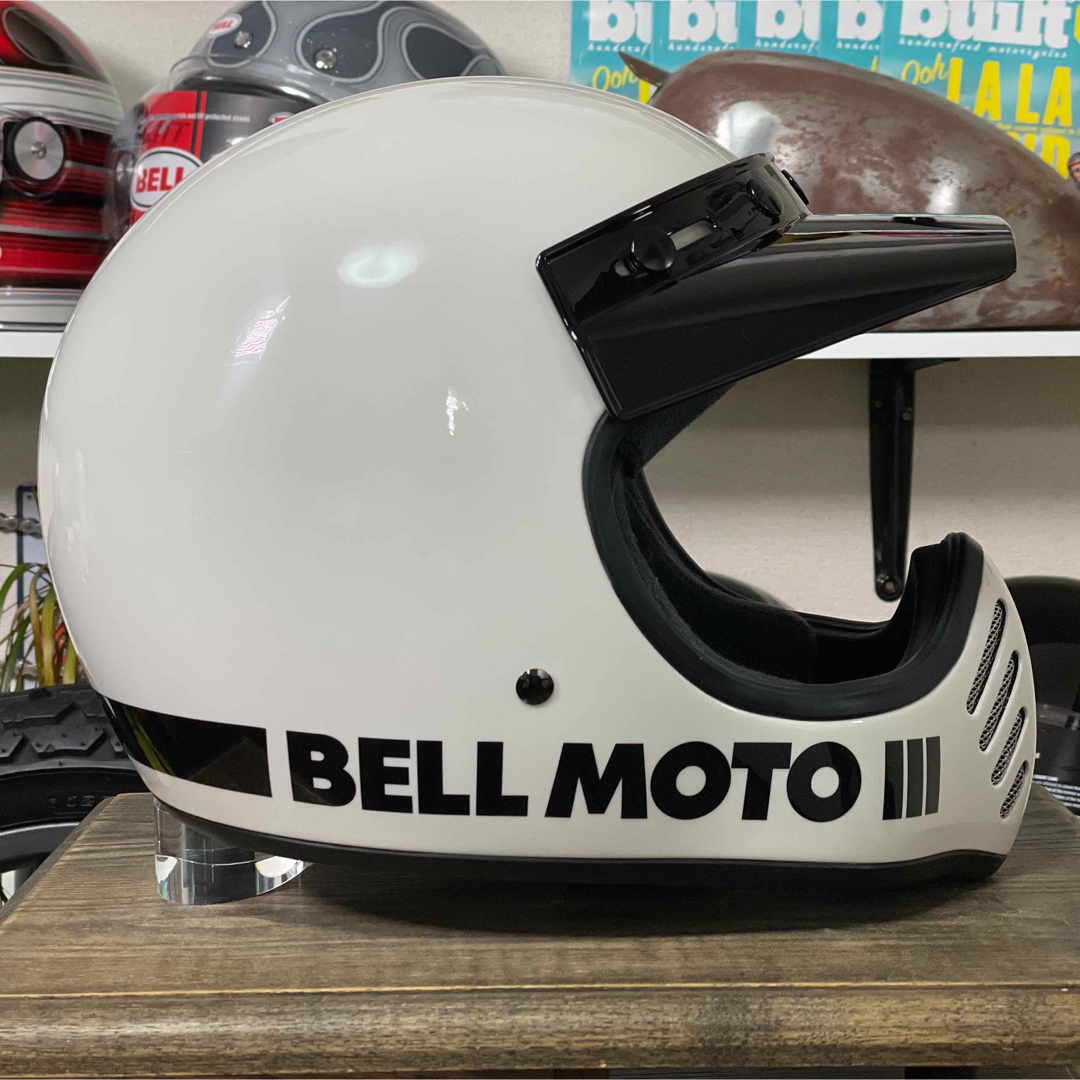 新品☆US BELL moto-3 ベル モト3 復刻版 グロスホワイト/M