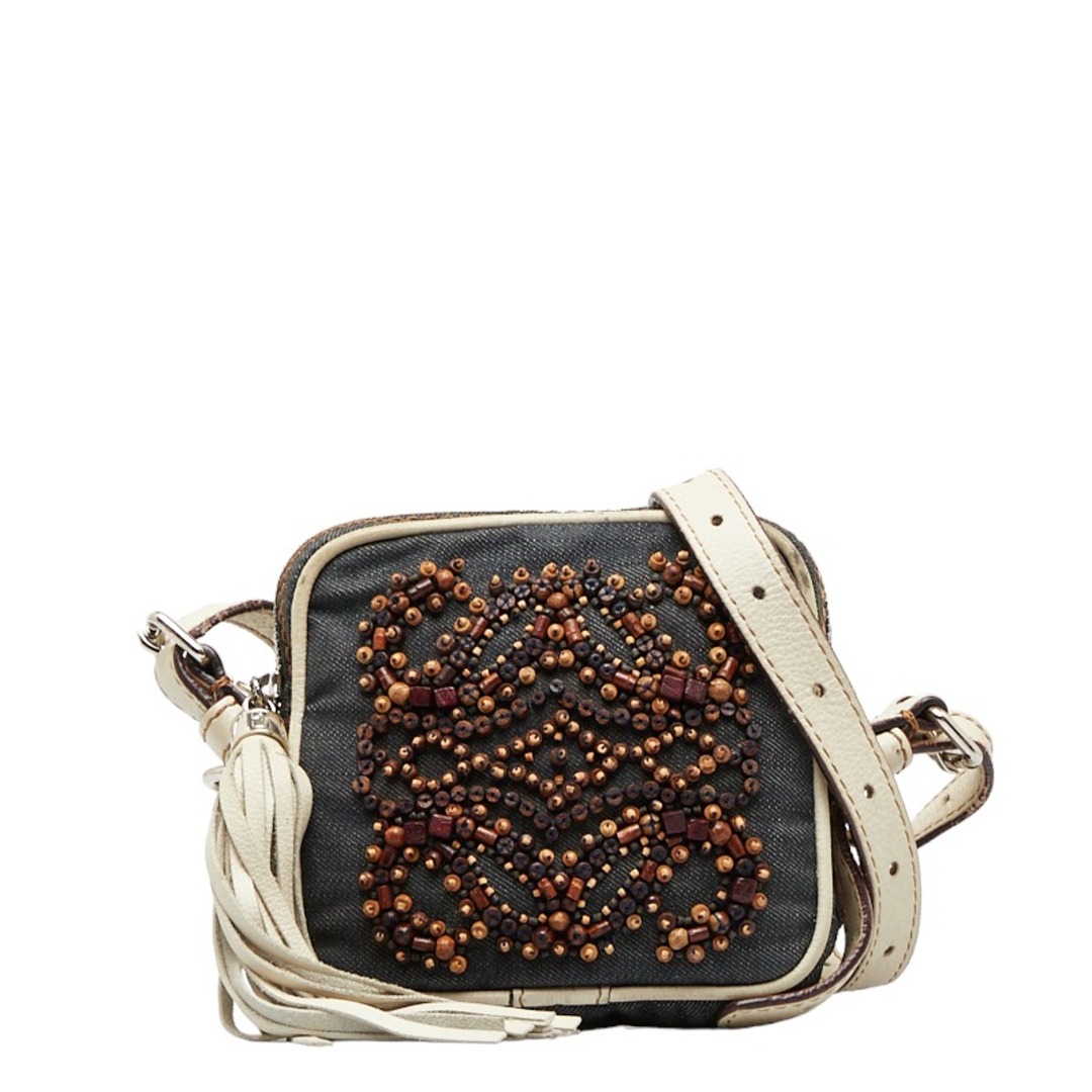 LOEWE - ロエベ アナグラム ビーズ タッセル 斜め掛け ショルダー