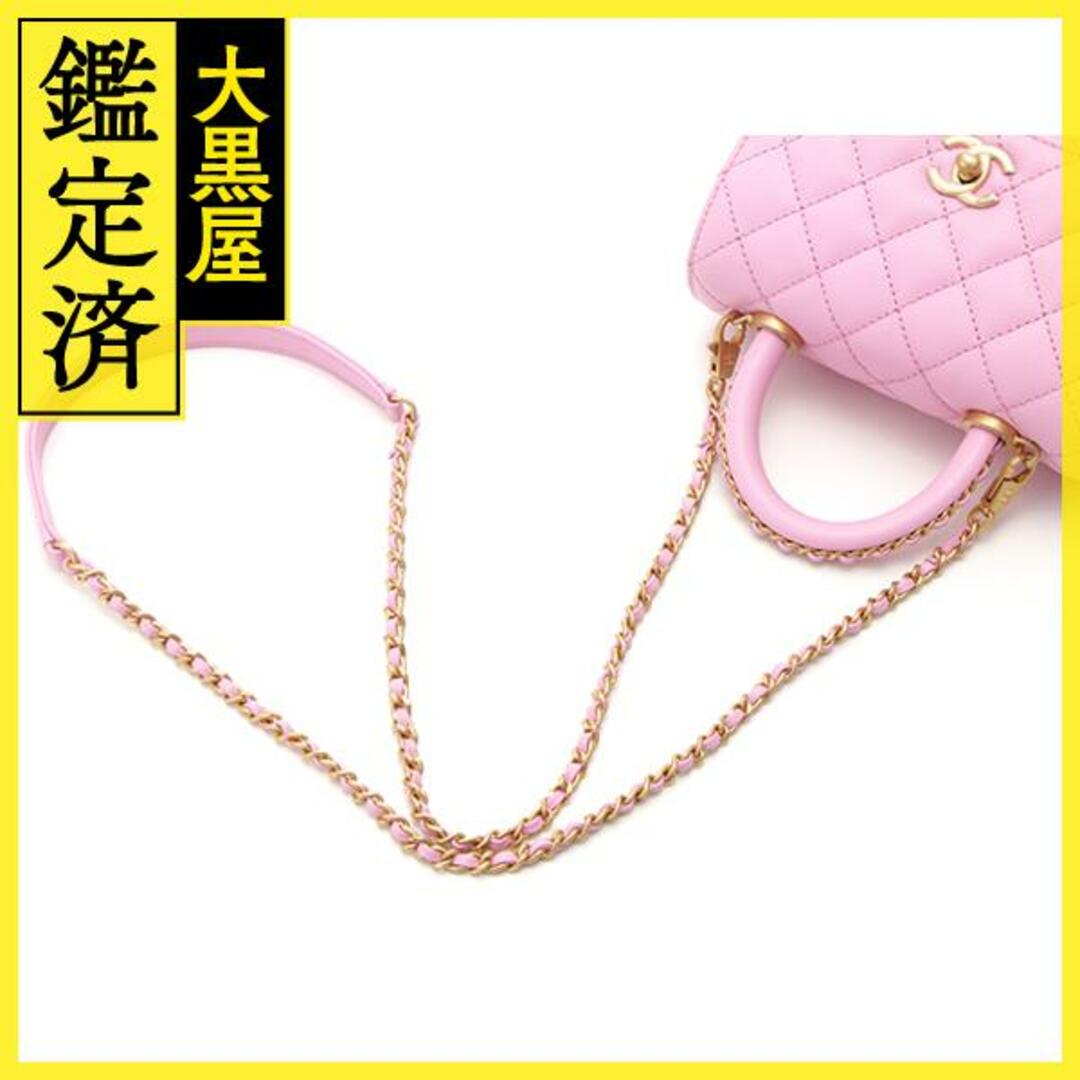 CHANEL COCOロゴ ヘアバンド ピンク 収納袋付き CHANEL - シャネル ココハンドルXXS ピンク/いぶしゴールド金具