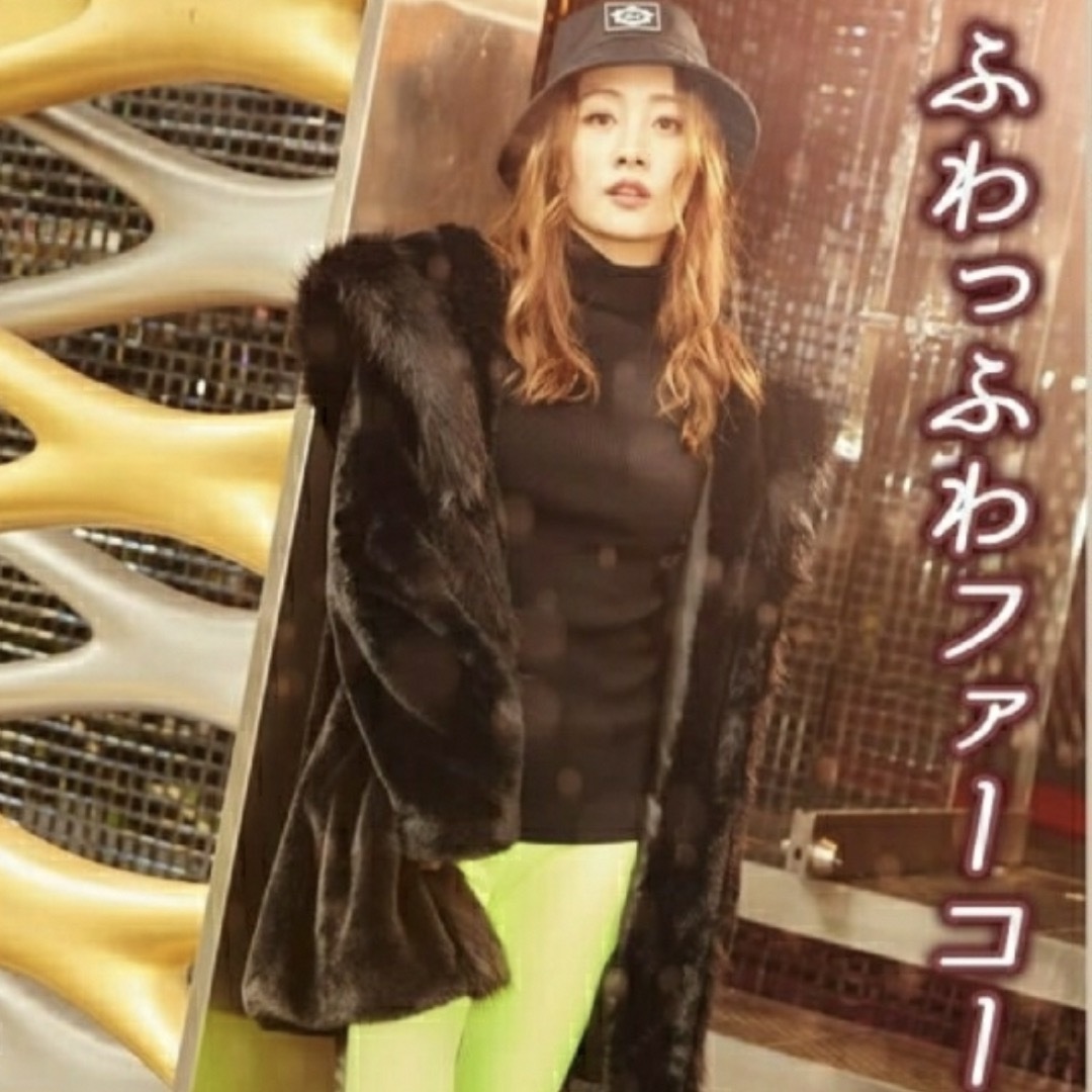 Rady - Rady フード付き ファーコート ブラック 黒の通販 by ち Rady - Rady フード付き ファーコート ブラック 黒の通販 by ち