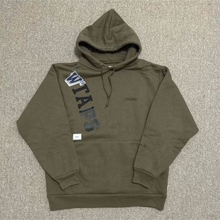 WTAPS ダブルタップス 22AW VISUAL UPARMORED HOODY ロゴプリント プルオーバーパーカー ネイビー 222ATDT-HPM02S