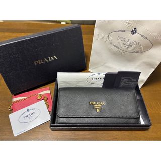 プラダ(PRADA)のPRADA 財布　黒　ピンク　未使用(財布)