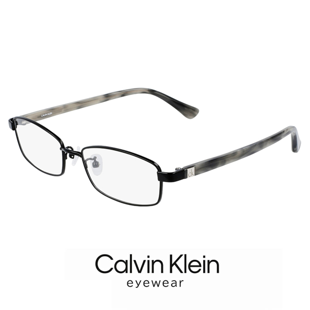 【新品】 カルバンクライン メンズ メガネ ck5434a-002 calvin klein 眼鏡 めがね スクエア型 黒ぶち チタン フレーム カルバン・クライン アジアンフィット モデル