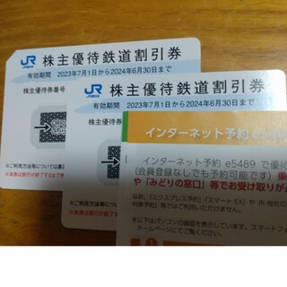 ジェイアール(JR)のJR西日本株主優待   鉄道割引券2枚有効期限：2023年7月1日～20(ショッピング)