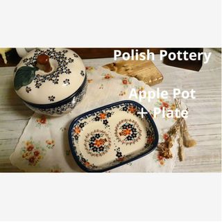 ポーリッシュポタリー(Polish Pottery)のポーランド伝統陶器 ポーリッシュポタリー　りんごポット　セット(食器)