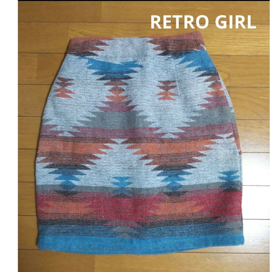 RETRO GIRL(レトロガール)の新品 RETRO GIRL  レトロガール 起毛スカート タイト レディースのスカート(ひざ丈スカート)の商品写真