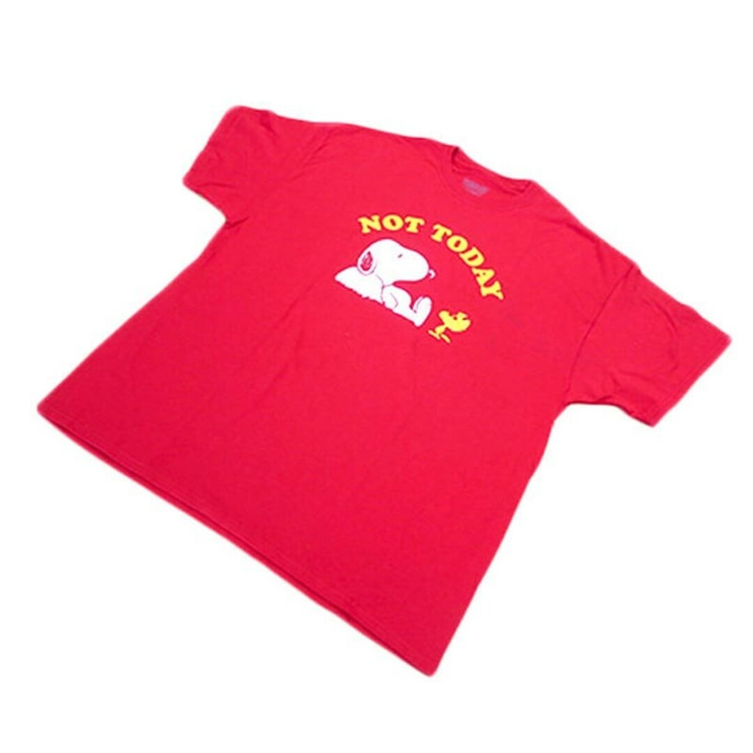 SNOOPY(スヌーピー)のTシャツ PEANUTS SNOOPY Not Today Red【スヌーピー】 メンズのトップス(Tシャツ/カットソー(半袖/袖なし))の商品写真