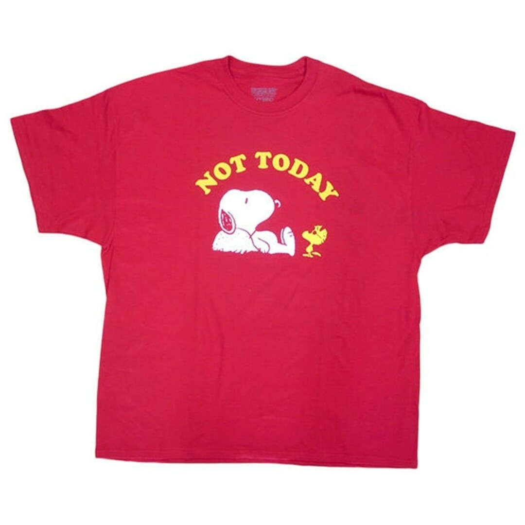 SNOOPY(スヌーピー)のTシャツ PEANUTS SNOOPY Not Today Red【スヌーピー】 メンズのトップス(Tシャツ/カットソー(半袖/袖なし))の商品写真