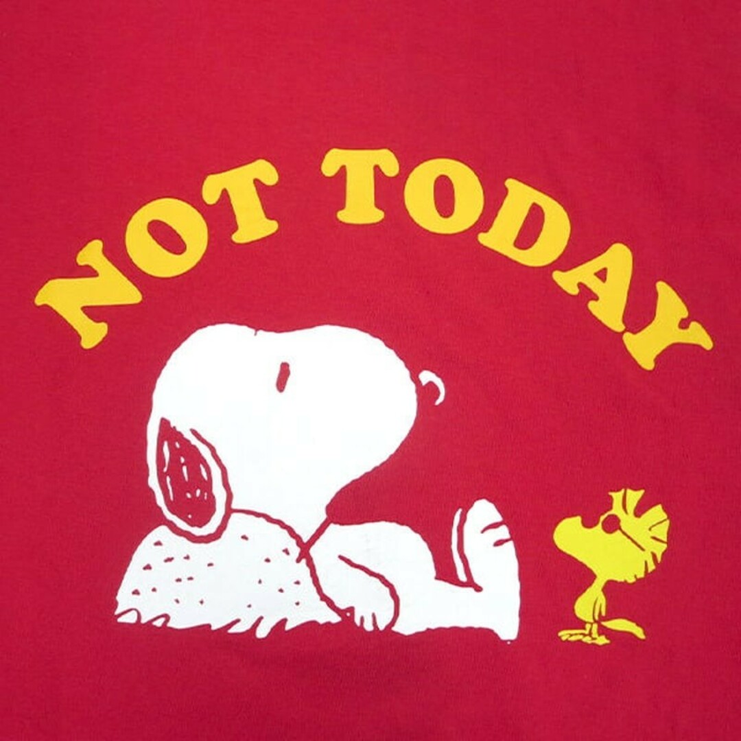 SNOOPY(スヌーピー)のTシャツ PEANUTS SNOOPY Not Today Red【スヌーピー】 メンズのトップス(Tシャツ/カットソー(半袖/袖なし))の商品写真