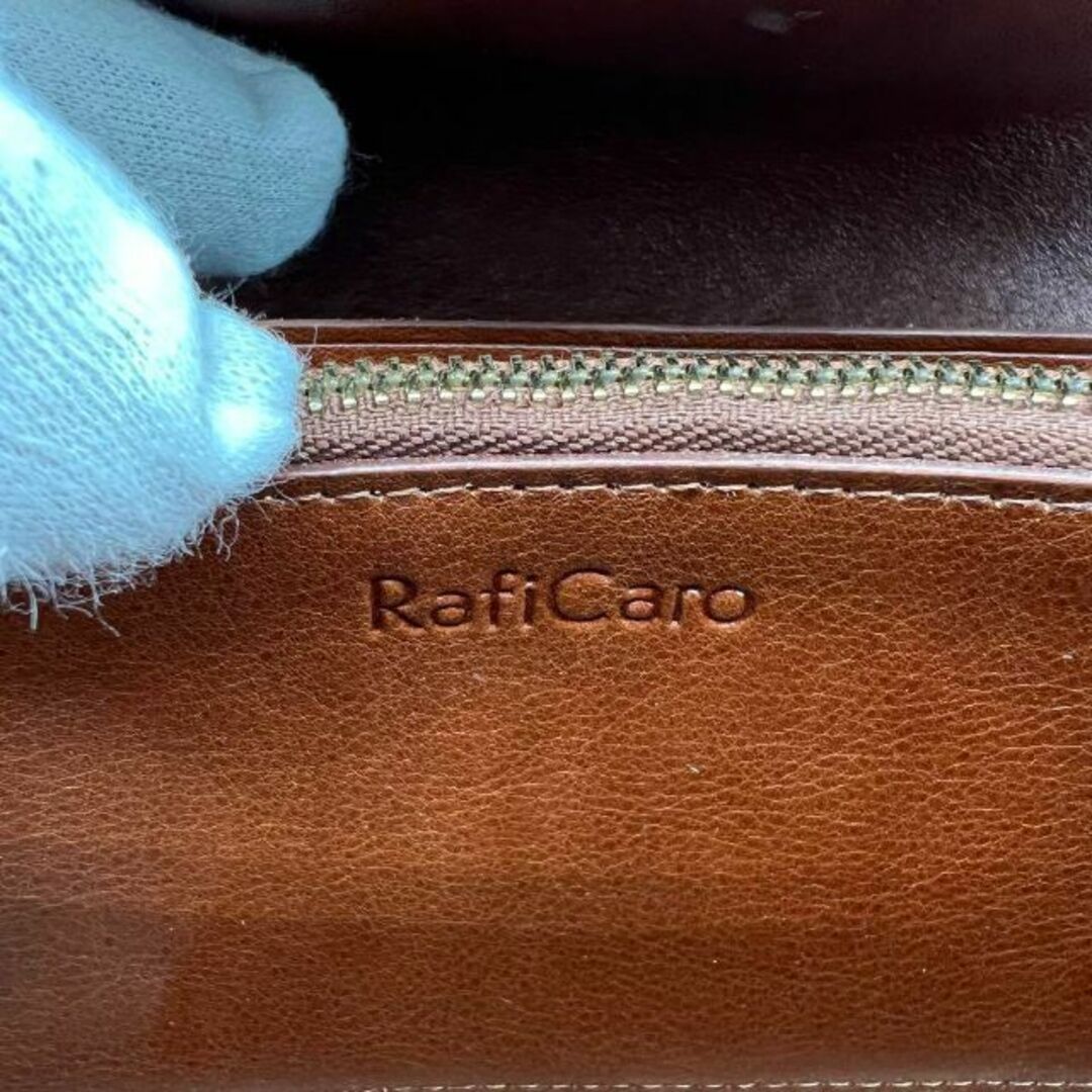 ✨️極美品✨️Rafi Caro レザー 2つ折り フラップ 長財布 ブラウン 8