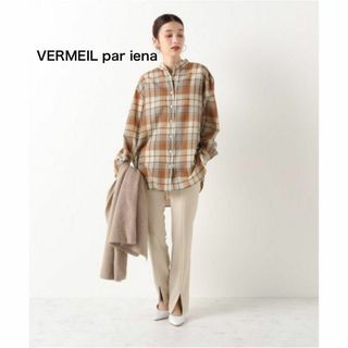 ヴェルメイユパーイエナ(VERMEIL par iena)のVERMEIL par iena 130Sウールカルゼバンドカラーシャツ(シャツ/ブラウス(長袖/七分))