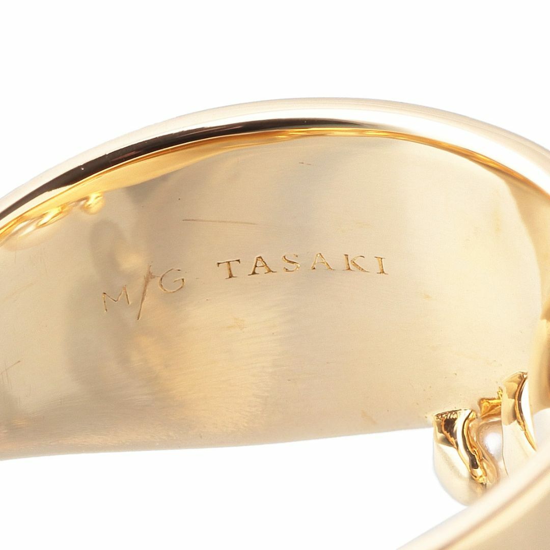 タサキ TASAKI 11.5号 リング 淡水真珠 5.6-5.3mm ダイヤ 0.29ct K18 YG イエローゴールド 750 パール 指輪 田崎真珠  VLP 90202003