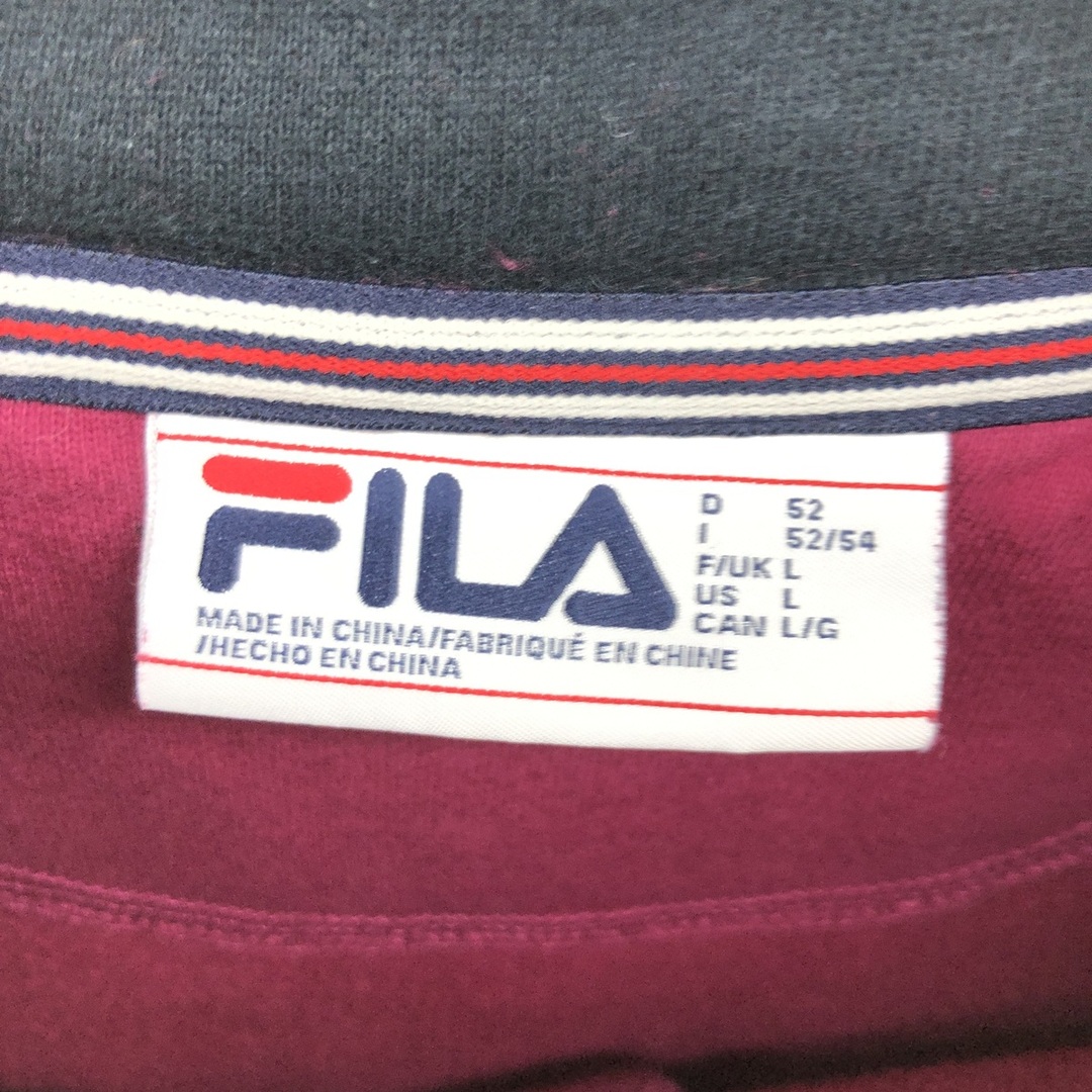 FILA(フィラ)の古着 フィラ FILA 襟付きハーフボタン スウェットシャツ トレーナー メンズXL /eaa313853 メンズのトップス(スウェット)の商品写真