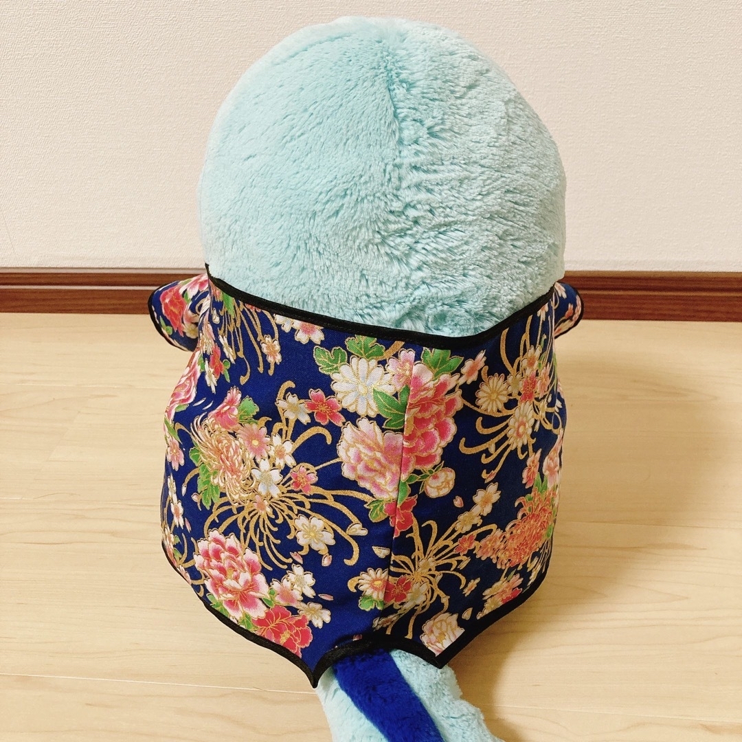 ふわふわヌオー チャイナ服 青 ハンドメイドのぬいぐるみ/人形(ぬいぐるみ)の商品写真