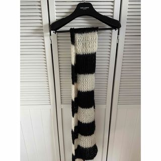 Saint Laurent - サンローラン 13AW ロングボーダーモヘアマフラー