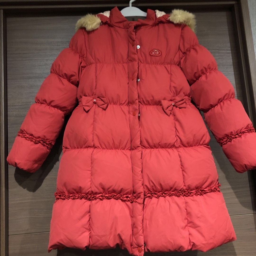 kp ダウンコート 赤 140 ダウン80%の通販 by smac's shop|ラクマ