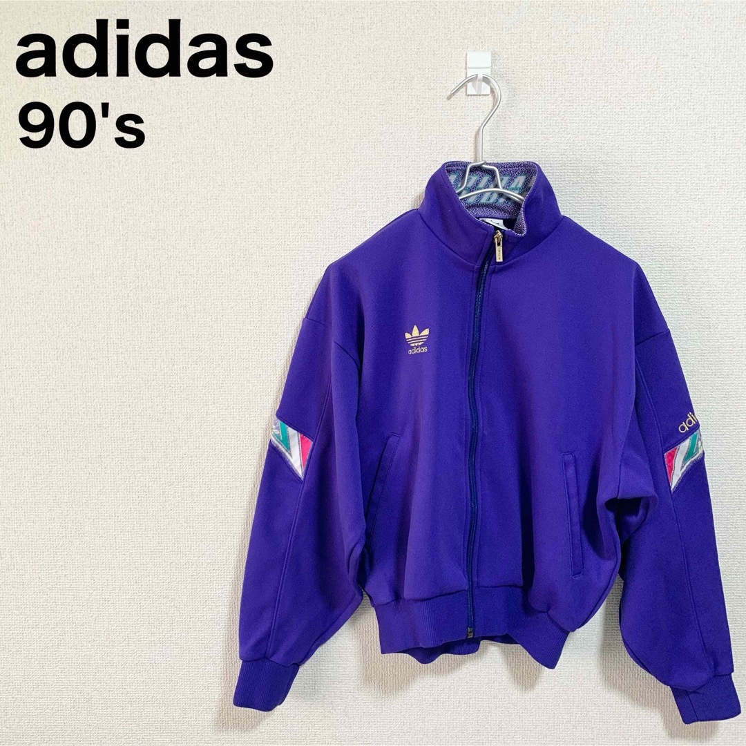 adidas(アディダス)の美品★90s adidas トラックジャケット メンズM デサント トレフォイル メンズのトップス(ジャージ)の商品写真