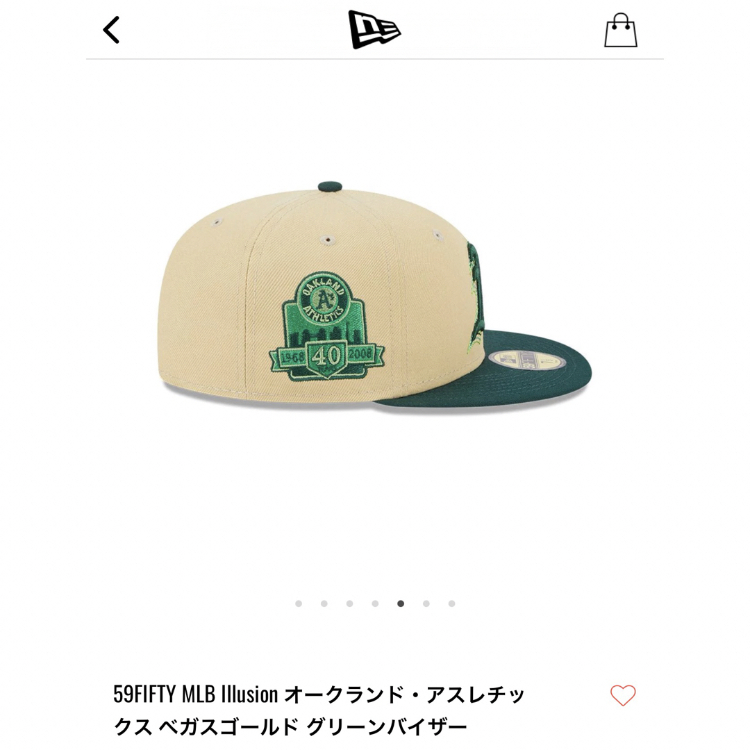 59FIFTY MLB lllusionOAベガスゴールドグリーンバイザー