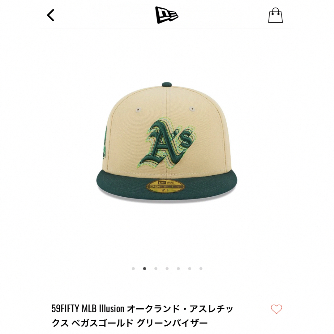 59FIFTY MLB lllusionOAベガスゴールドグリーンバイザー