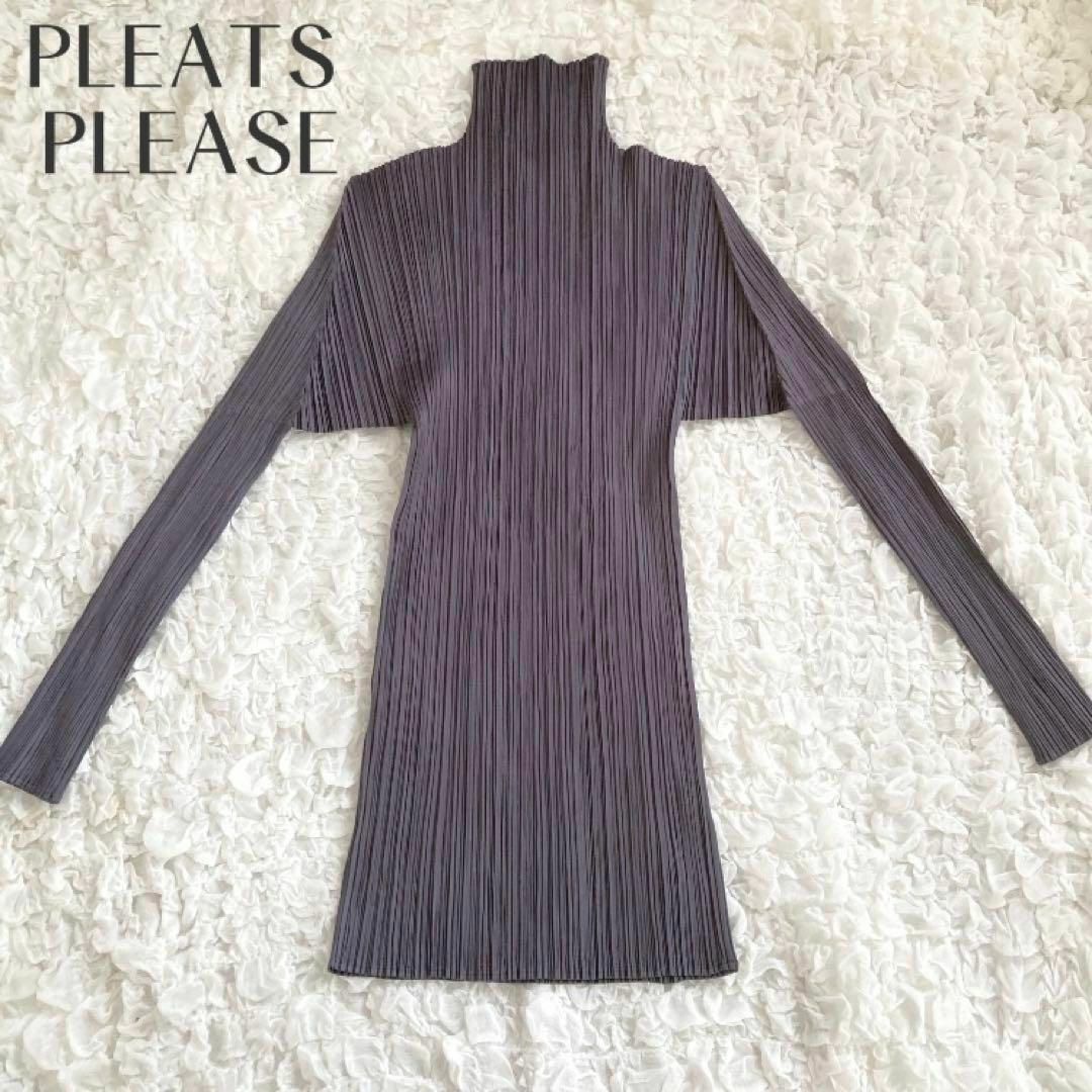 PLEATS PLEASE】美品✨ハイネック Lサイズ カットソー トップス-