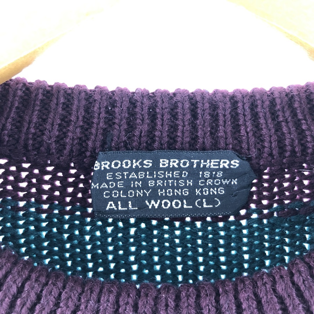 Brooks Brothers(ブルックスブラザース)の古着 ブルックスブラザーズ Brooks Brothers ウールニットセーター メンズL /eaa364143 メンズのトップス(ニット/セーター)の商品写真