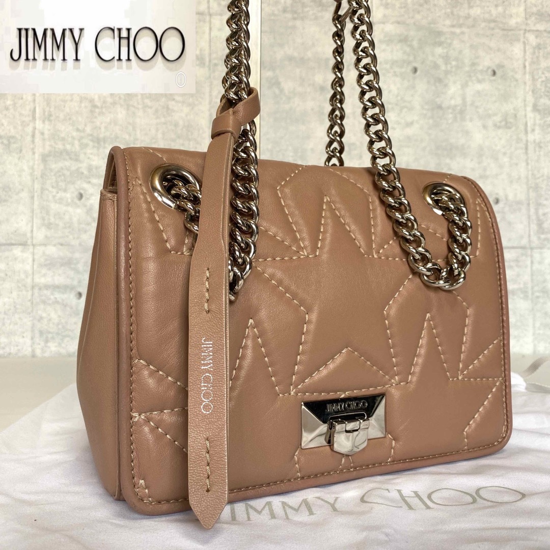 JIMMY CHOO(ジミーチュウ)の【良品】JIMMY CHOO HELIA/S キルティング ショルダーバッグ レディースのバッグ(ショルダーバッグ)の商品写真