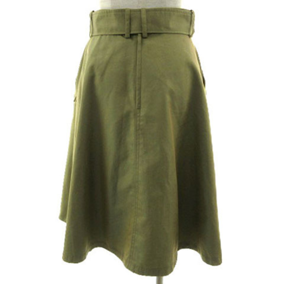 Lois CRAYON(ロイスクレヨン)のロイスクレヨン スカート ラップ風 ミディ丈 ベルト付 タマムシ カーキ M レディースのスカート(ひざ丈スカート)の商品写真