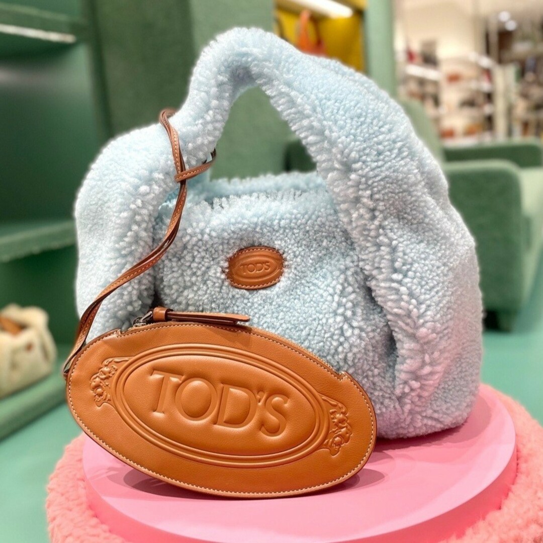 トッズ ムートンシャツバックショッピングミニ-