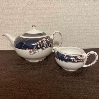 ウェッジウッド(WEDGWOOD)のウェッジウッド　ルネッサンスブルー　ティーポット　クリーマー　Lサイズ(食器)