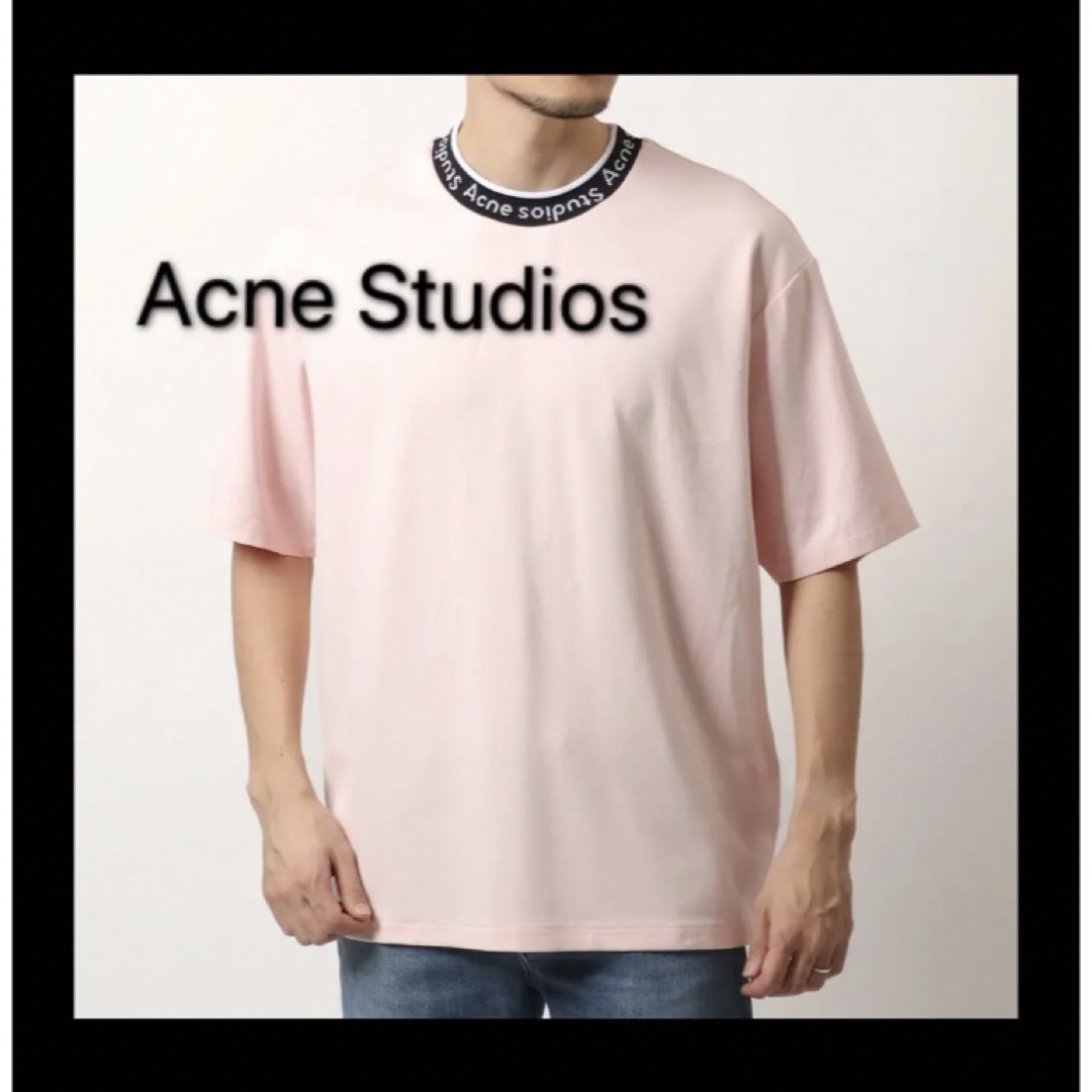 【新品タグ付き】 Acne Studios　ロゴリブ　ストレッチTシャツ　S