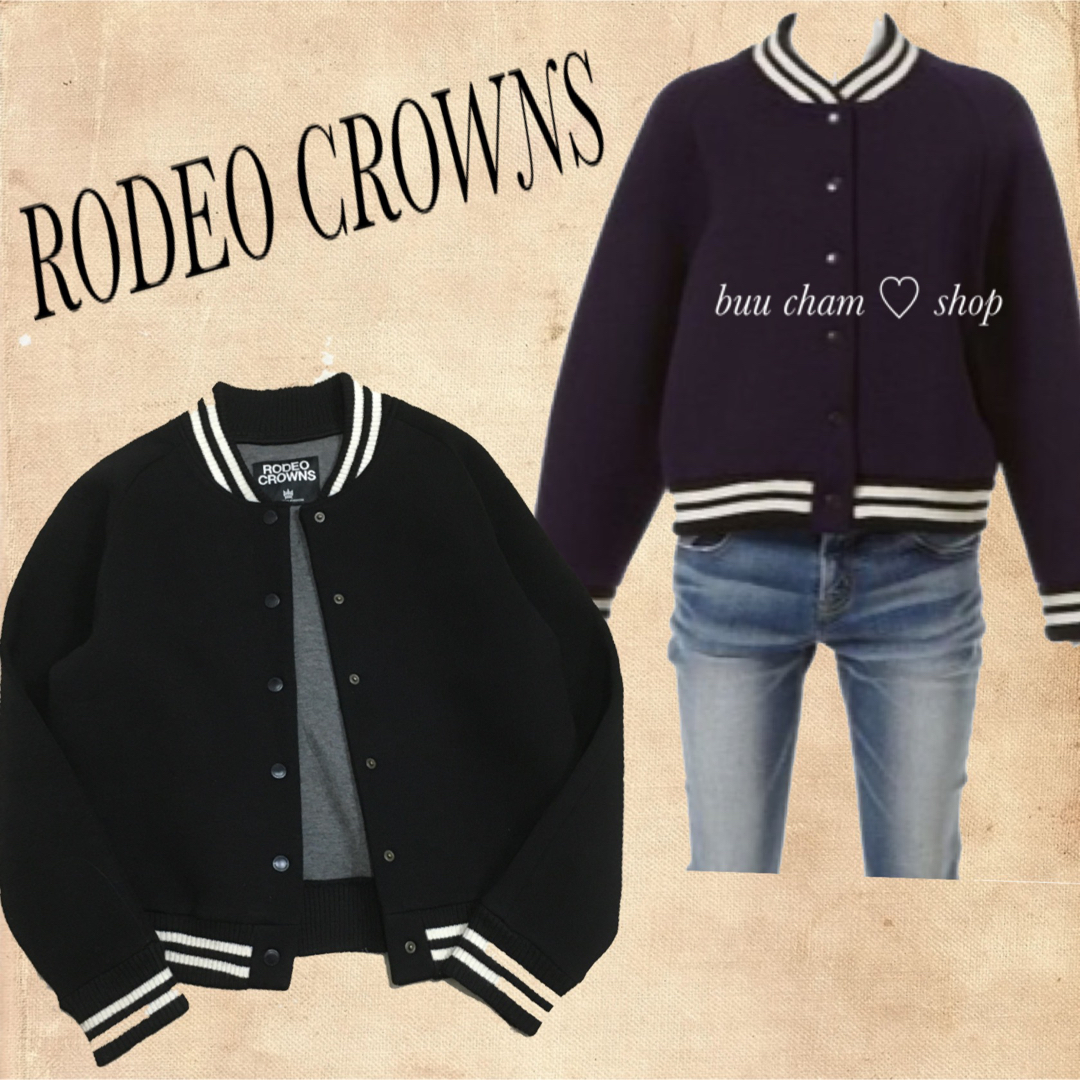 RODEO CROWNS(ロデオクラウンズ)のRODEO CROWNS♡ラインリブブルゾン レディースのジャケット/アウター(ブルゾン)の商品写真